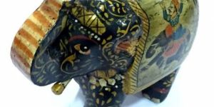 Handicrafted Wooden Painted Elephant