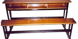 Wooden School Bench