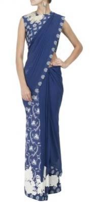 Latest Stylish Georgette designer saree with Blue color-9248