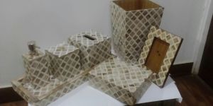BONE CRAFTED CAMEL TONE BATHROOM ACCESSORIES