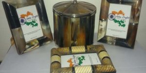 HORN CRAFTED PHOTO FRAMES & ICE BUCKETS