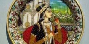 Mughal Love Marble Painted Plate