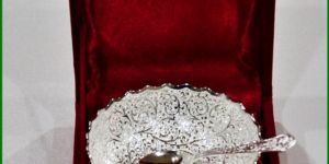 Single Designer Bowl + Spoon (Silver)