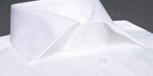 Men White Cotton Shirt with Front 1 Pocket
