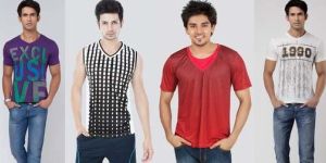 Mens V-neck T-shirts