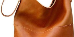 Ladies Leather Plain Handbags