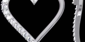 Studded White Gold Pendant