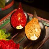 Exclusive Lane Bird Nest Shaped Table Tea Light Holder Set in Iron