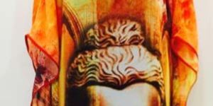 Printed Chiffon Kaftan