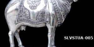 Silver Cow Statue