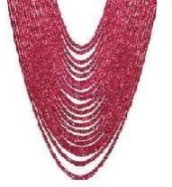 Died Ruby Beads