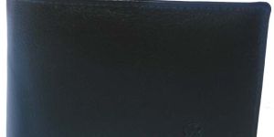 Black Bi-Fold Leather Casual Wallet for Men