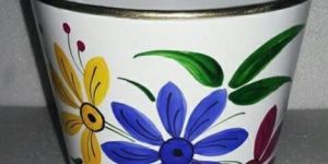 Decorative Round Floral Pot