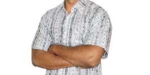 White Cotton Sambalpuri Shirt