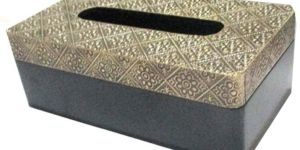 Napkin Box with Brass Work