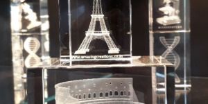 3D Crystal Laser Engraved Cubes