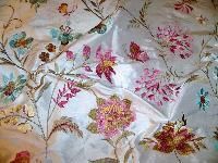 Embroidered Silk Fabric