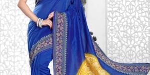 Gadhwali Silk - Resham Border Saree