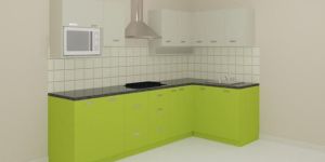 L Shaped Modular Kitchen