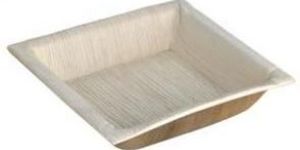 Square Corner Palm Leaf Plate