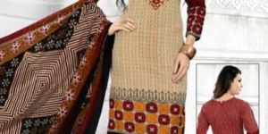 Daily Wear Palak Kesar-5 Printed Cotton Dress Material