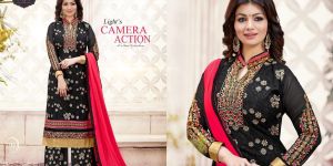 Fox Georgette Designer Heavy Embroidery Plazo Type Salwar Kameez