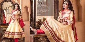 Partywear Glossy Readymade Anarkali Salwar Kameez