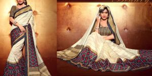 Printed Bhagalpuri Silk Womaniya-2 Saree