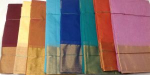Kota Cotton Plain Border Sarees