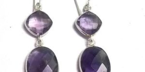 Amethyst Gemstone Earring Silver Jewellery