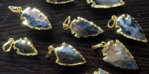 Natural Gemstone Arrow Head Pendant