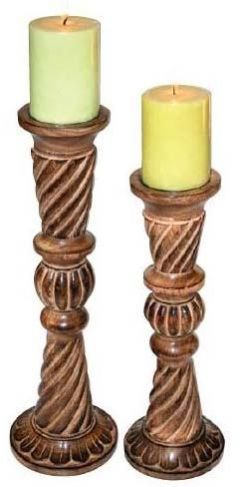 Wooden Candle Holders