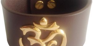 Gold Plated Om Bracelet in Silver