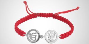 Ik Onkar Khanda Silver Bracelet
