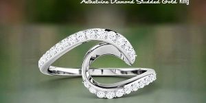 Aethelwine Diamond Studded Gold Ring