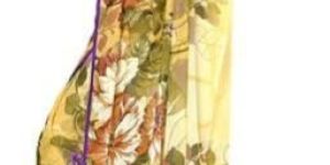 Mustard Coloured Marble Chiffon Floral Print Saree