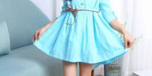 Blue Cotton Party Dress