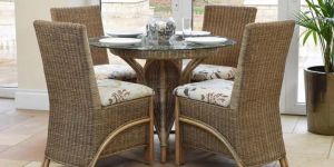 Cane Dining Table Set