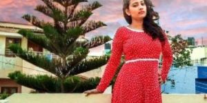 Red Maxi Indo Wester Style Part Wear