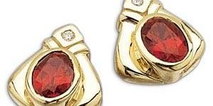 Gold Gemstone Earrings - Ger 005
