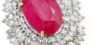 White Gold Gemstone Rings - Gr 005