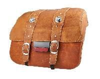 Buckle Closure Leather Saddle Bag