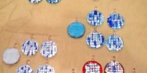 Silver Foil Glass Pendants