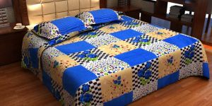 Factorywala Premium Cotton Floral Print  Double Bed Sheet