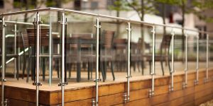 Stainless Steel Railing with Glass