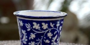 Blue Pottery Planter