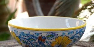 Blue Pottery Serving Bowl