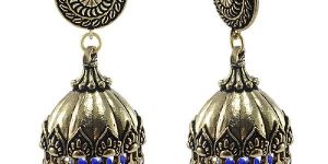 Silvesto India Elegant Handmade Dangle Round Jhumki Earrings