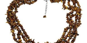 Tiger Eye Gemstone Chips Necklace