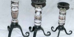 Carved Wood Candle Stands KE-07